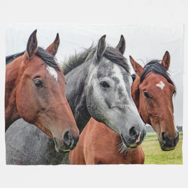 Couverture Polaire Chevaux (Devant (Horizontal))