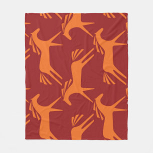 Couverture Polaire Chevaux : Beauté équestre rouge sans mer.