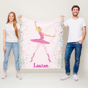 Couverture Polaire Cheveux clair Robe Parties scintillant rose Baller