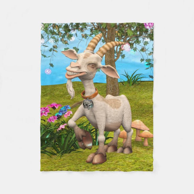 Couverture Polaire Chèvre Joyeuse (Devant)