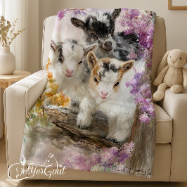 Couverture Polaire Chèvres en feuillage d'automne 2