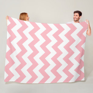 Couverture Polaire Chevron rose