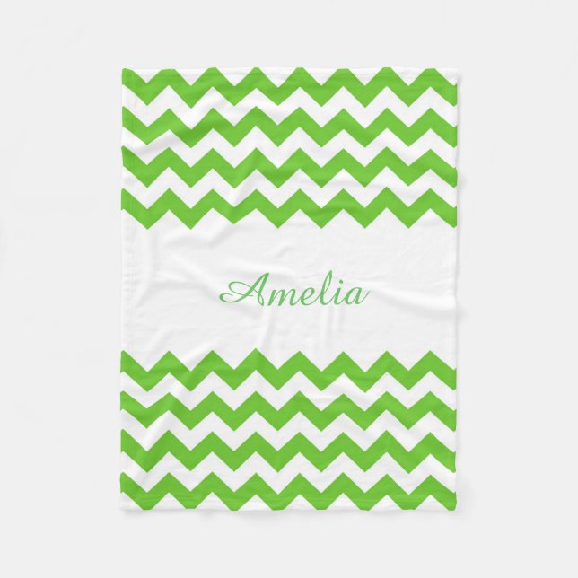 Couverture Polaire Chevron vert clair (Devant)