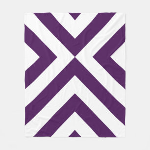 Couverture Polaire Chevrons violets et blancs