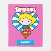 Chibi Supergirl Starburst Coeur et logo