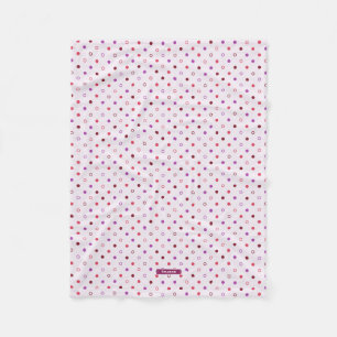 Couverture Polaire Chic corail violet pois motif