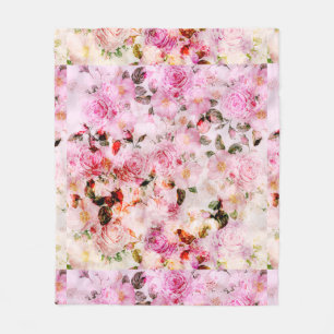 Couverture Polaire Chic Joli Push Pink Rose Floral