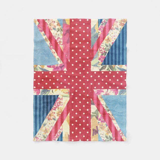 Couverture Polaire Chic minable d'Union Jack | (Devant)