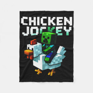 Couverture Polaire Chicken Drôle Jockey Zombie Pixel Art Gamer Chemis