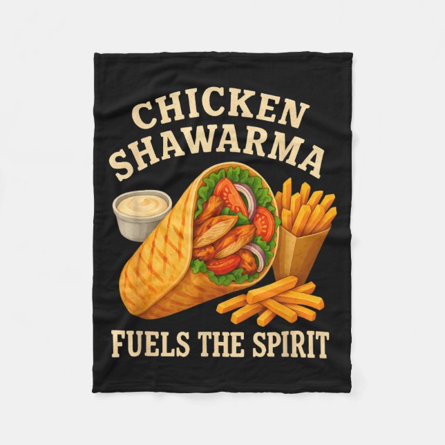 Couverture Polaire Chicken Shawarma Fuels The Srit Funny Foodie  (Devant)