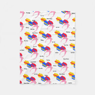 Couverture Polaire Chicky, Cha-Cha, Boom-Boom, Lya-Lya
