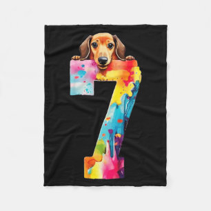 Couverture Polaire Chien 7 Ans Dachshund Anniversaire
