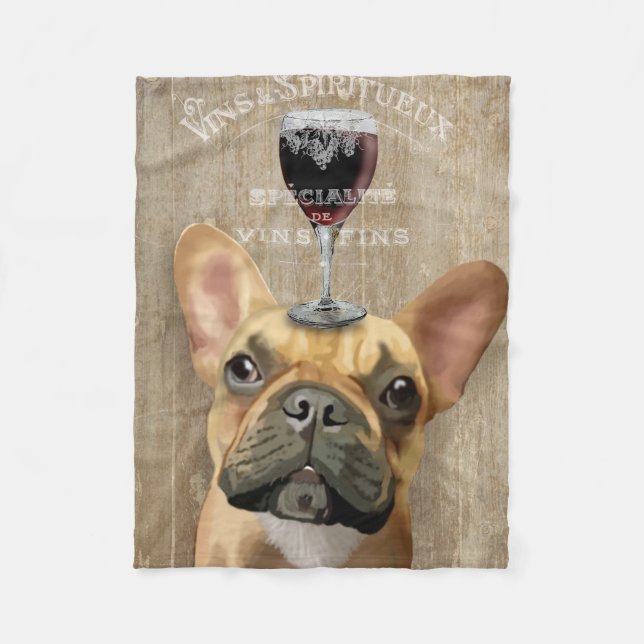 Couverture Polaire Chien Au Vin, Chien de taule français (Devant)