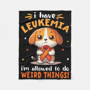 Couverture Polaire Chien Beagle J'ai une leucémie Je suis autorisé à