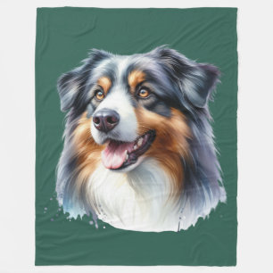 Couverture Polaire Chien berger australien de trois couleurs
