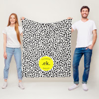 Chien dalmate Abstrait Motif Monogramme jaune