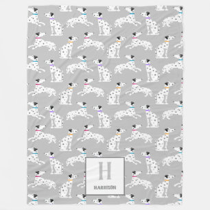 Couverture Polaire Chien Dalmatien Polka Pot Animal Aquarelle Enfants
