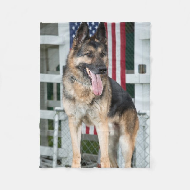 Couverture Polaire Chien de berger allemand (Devant)