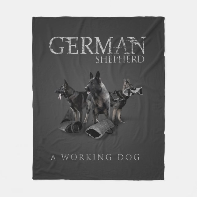 Couverture Polaire Chien de berger allemand de travail - GSD (Devant)