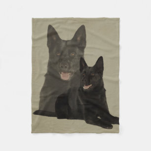 Couverture Polaire Chien de berger allemand noir - GSD