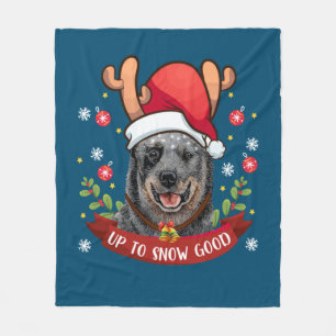 Couverture Polaire Chien de bétail australien Blue Heeler Reindeer Ch