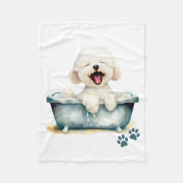 Couverture Polaire Chien de Bichon Frise
