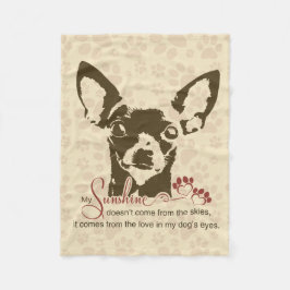 Couverture Polaire Chien de chiwawa mon soleil