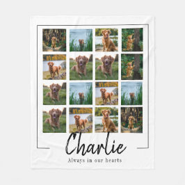 Couverture Polaire chien de collage photographique personnalisé