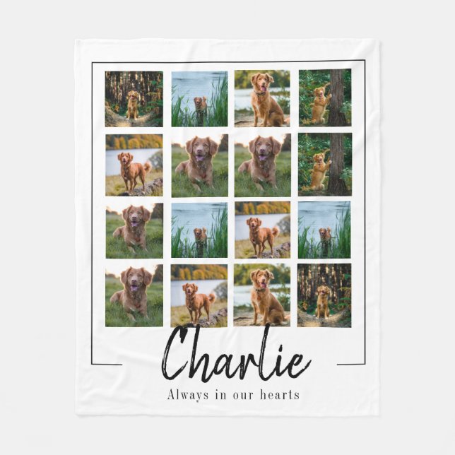 Couverture Polaire chien de collage photographique personnalisé (Devant)
