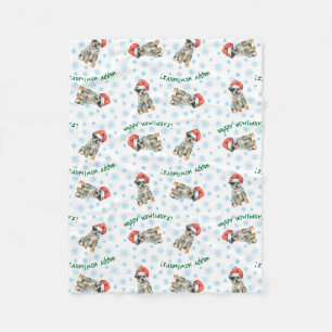 Couverture Polaire Chien de Noël australien