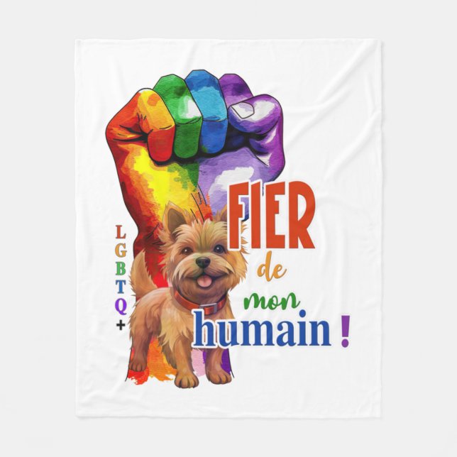 Couverture Polaire Chien de Norwich Terrier (Devant)