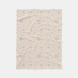 Couverture Polaire Chien De Plage Joli Coquille Et Chien Paw