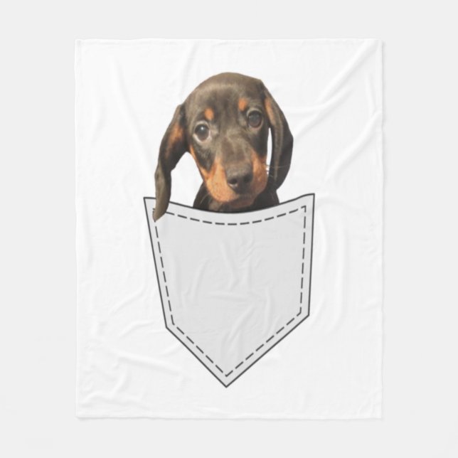 Couverture Polaire Chien de poche Dachshund (Devant)