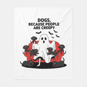 Couverture Polaire Chien d'Halloween effrayant Fantôme effrayant 23