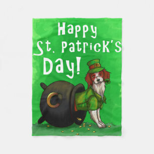 Couverture Polaire Chien du jour de St Patrick chanceux