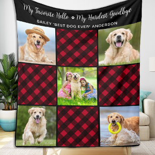 Couverture Polaire Chien Memorial Animaux de compagnie Perdre Photo p