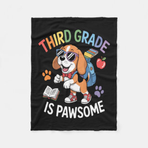Couverture Polaire Chien Mignon Avec Des Vibes Scolaires Troisième An
