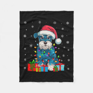 Couverture Polaire Chien moche Noël éclaire Père Noël miniature Schna