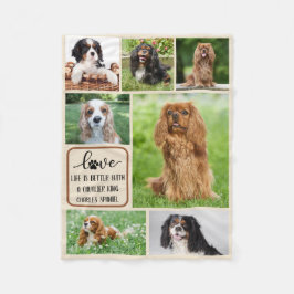 Couverture Polaire Chien personnalisé, Cavalier King Charles Spaniel