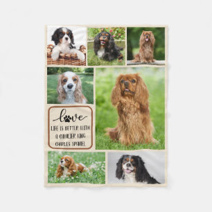 Couverture Polaire Chien personnalisé, Cavalier King Charles Spaniel