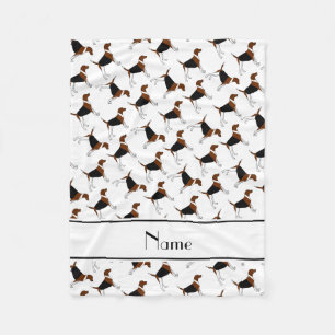 Couverture Polaire Chiens blancs nommés personnalisés de fox-hound