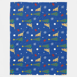 Couverture Polaire Chiens Crabes Arbre de Noël Toison Blanche