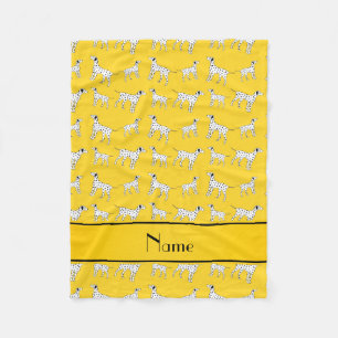 Couverture Polaire Chiens dalmatiens jaunes nommés personnalisés