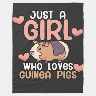 Couverture Polaire Chiens de Guinée | Fille qui aime les cochons de G