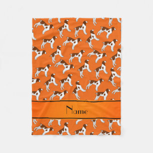 Couverture Polaire Chiens oranges nommés personnalisés d'épagneul 