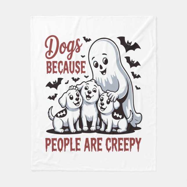 Couverture Polaire Chiens Parce Que Les Gens Sont Déplaisants Hallowe (Devant)