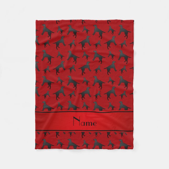 Couverture Polaire Chiens rouges nommés personnalisés de labrador (Devant)