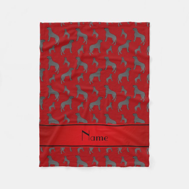 Couverture Polaire Chiens rouges nommés personnalisés de mastiff (Devant)