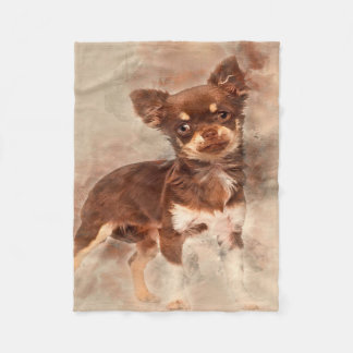 Couverture Polaire Chihuahua looking at camer_dog lover