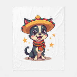 Couverture Polaire Chihuahua Mexique Cinco de Mayo Chien Drôle Co